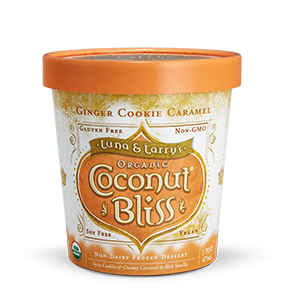Luna & Larry's Coconut Bliss Ginger Cookie Caramel coconut milk ice cream