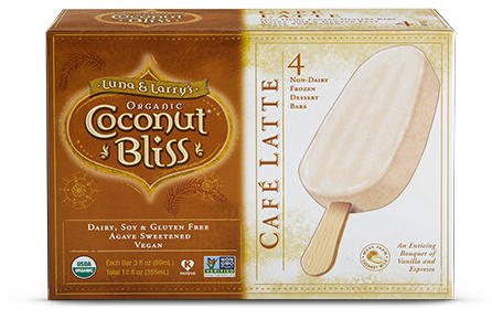 Luna & Larry's Coconut Bliss Café Latte bars coconut milk ice cream