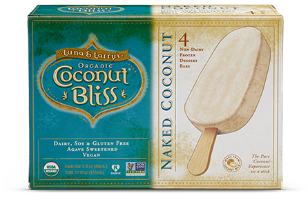 Luna & Larry's Coconut Bliss Naked Coconut bars coconut milk ice cream