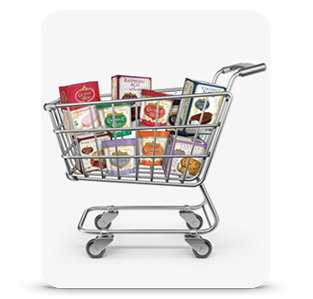 Shopping basket with Coconut Bliss Ice Cream