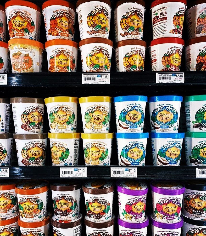 Have you ever seen a more blissful sight? Thank you for this epic freezer shot of our #organic and #plantbased ice cream @jimbosnaturally 🥄🍨