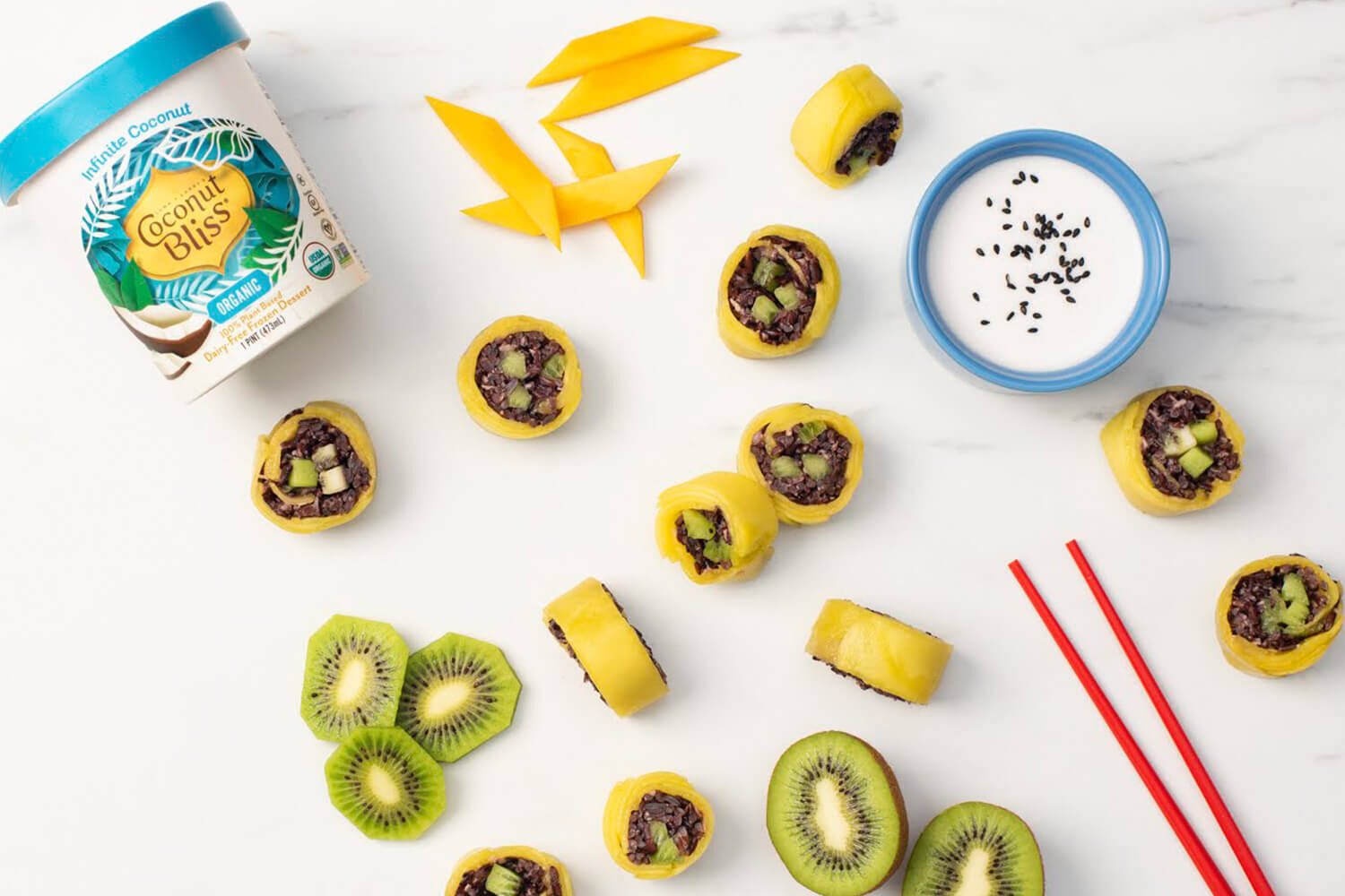 Coconut Bliss Dessert ``Sushi``