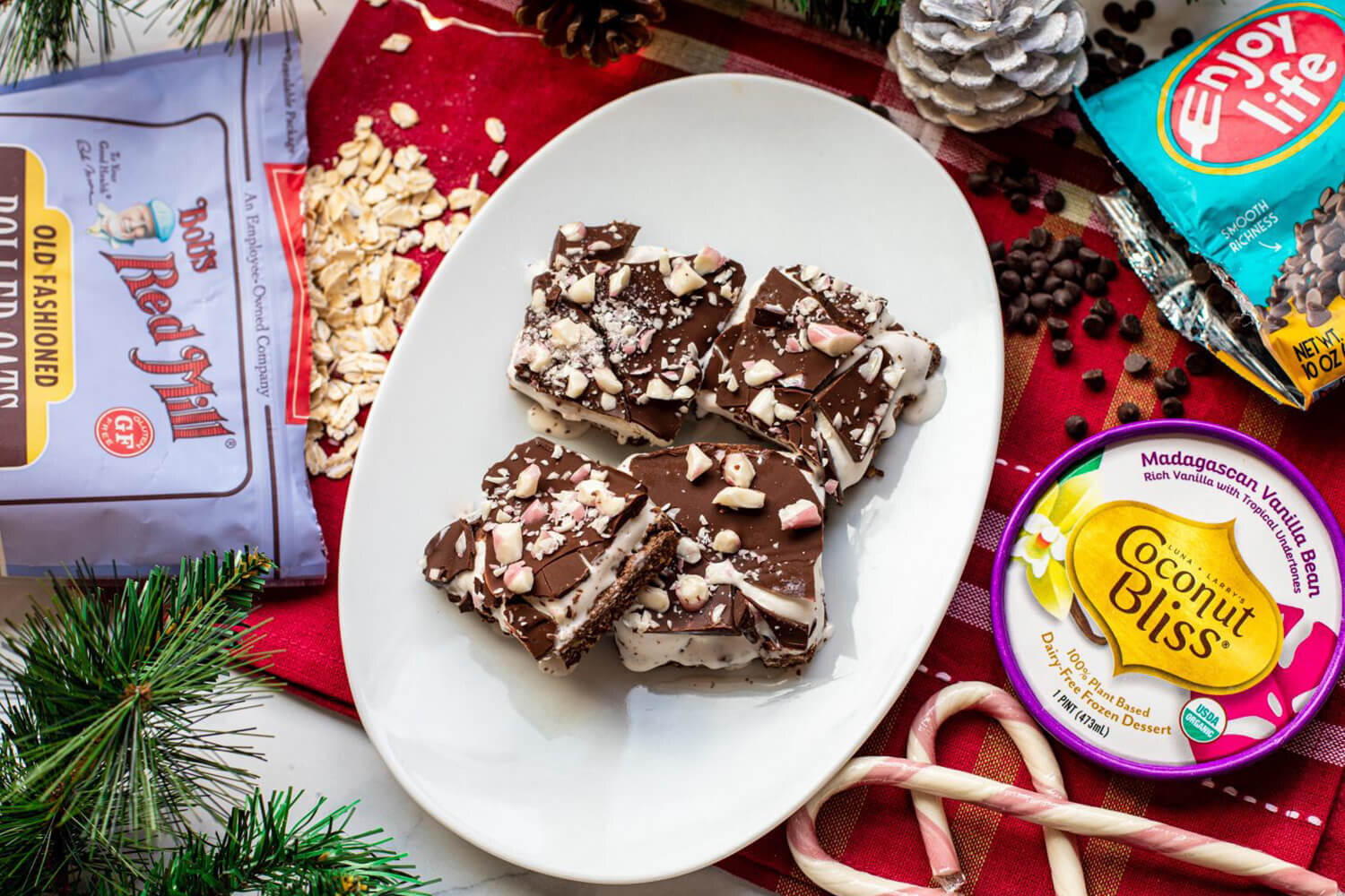 Peppermint Bark Ice Cream Bars