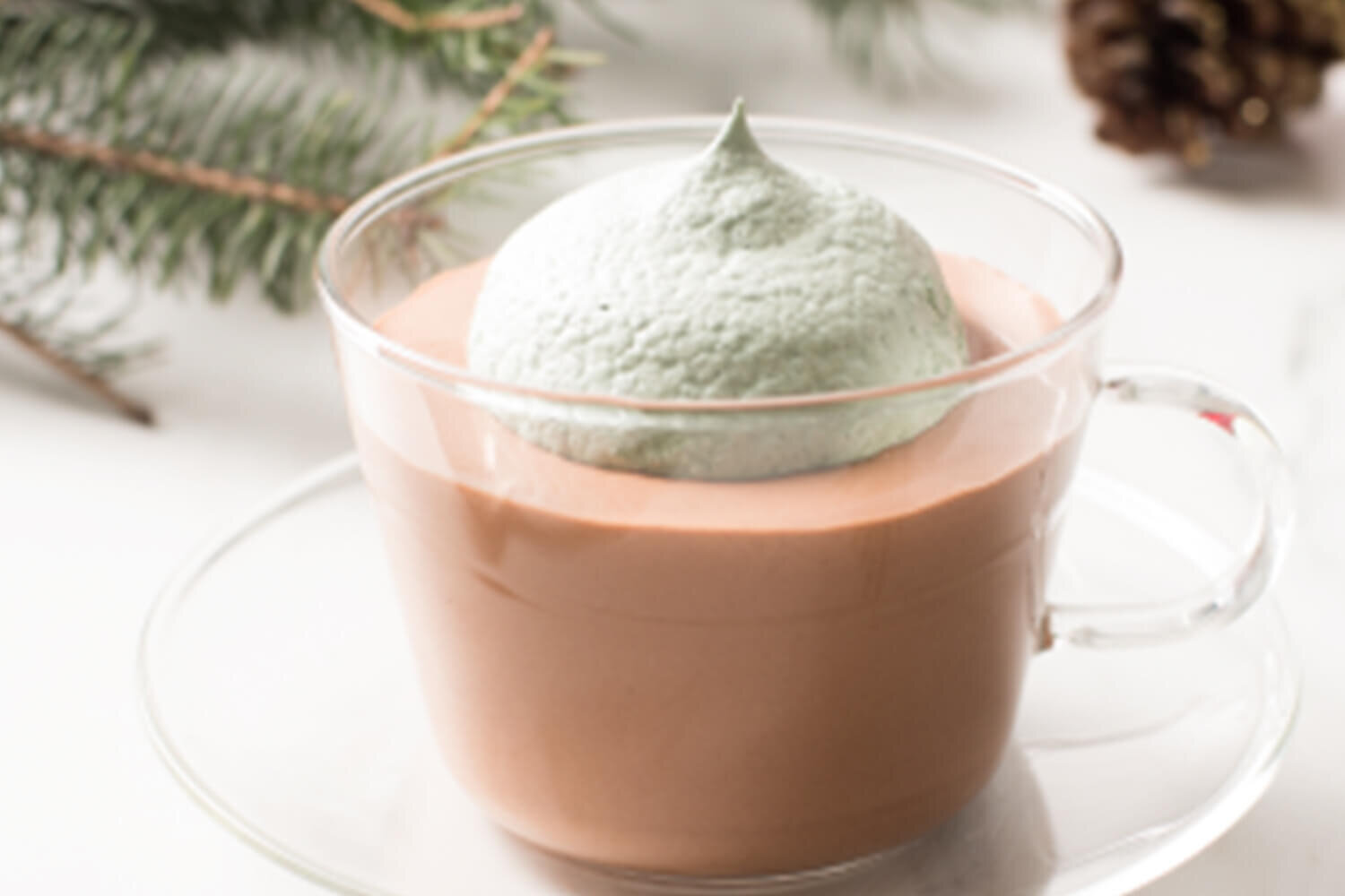 Sipping Chocolate with Peppermint Vegan Meringue