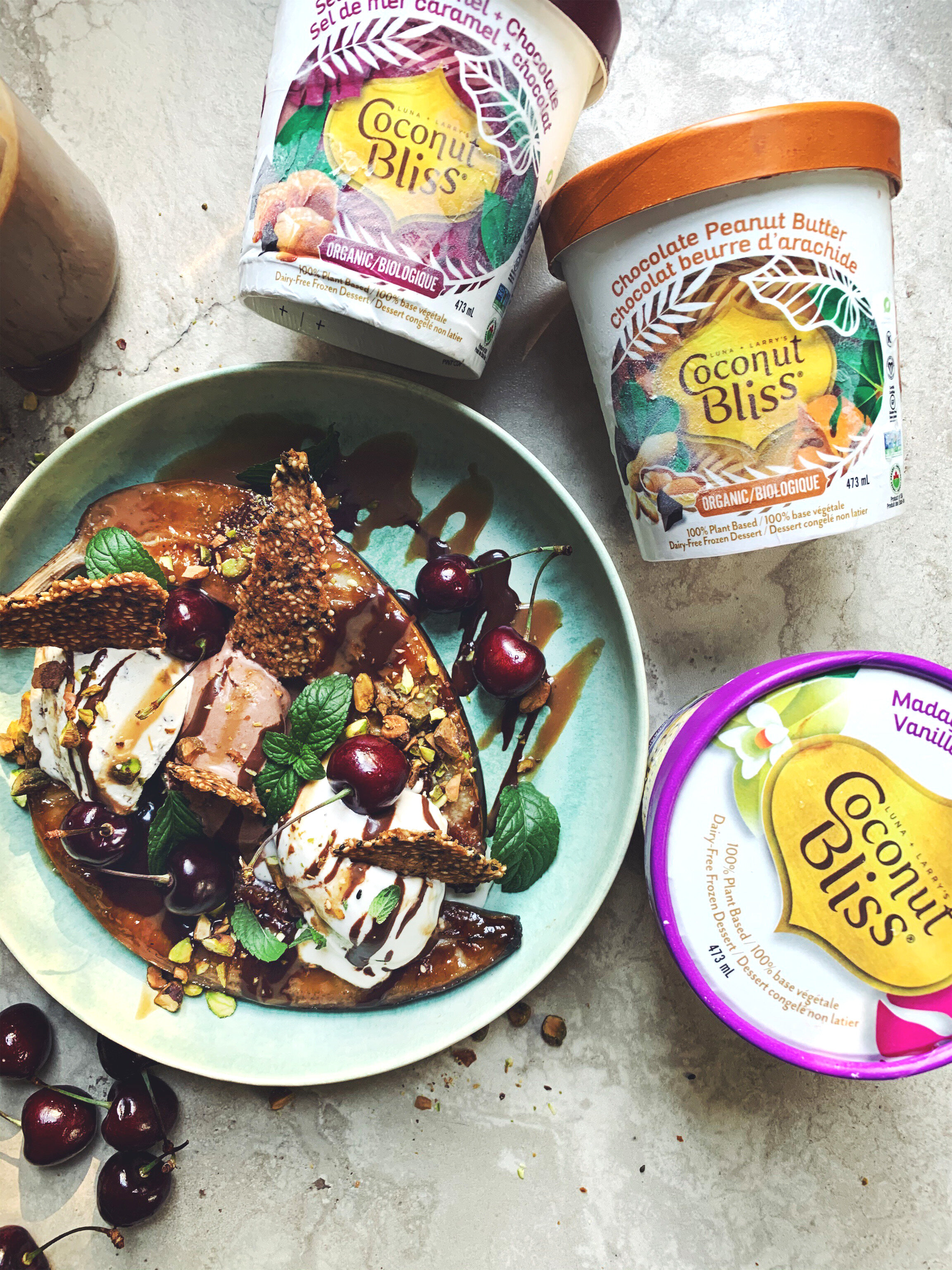 Blissful Banana Split Sundae