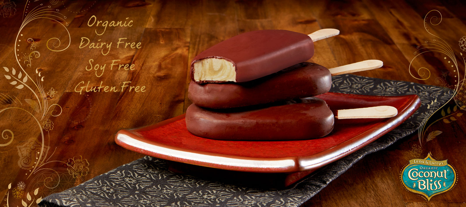 Luna & Larry's Coconut Bliss Salted Caramel in Chocolate bars coconut milk ice cream